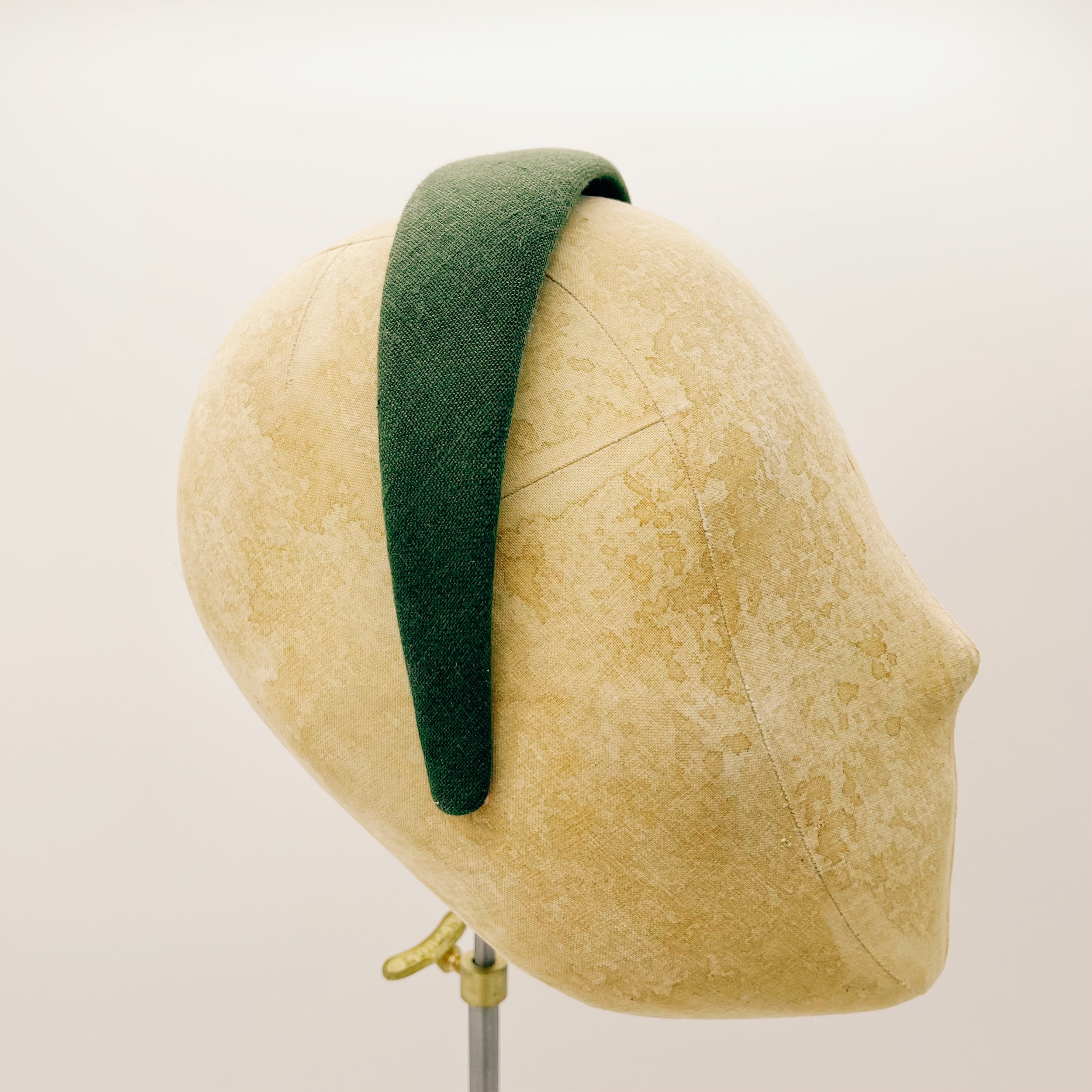 Cerchietto Lino Dark Green