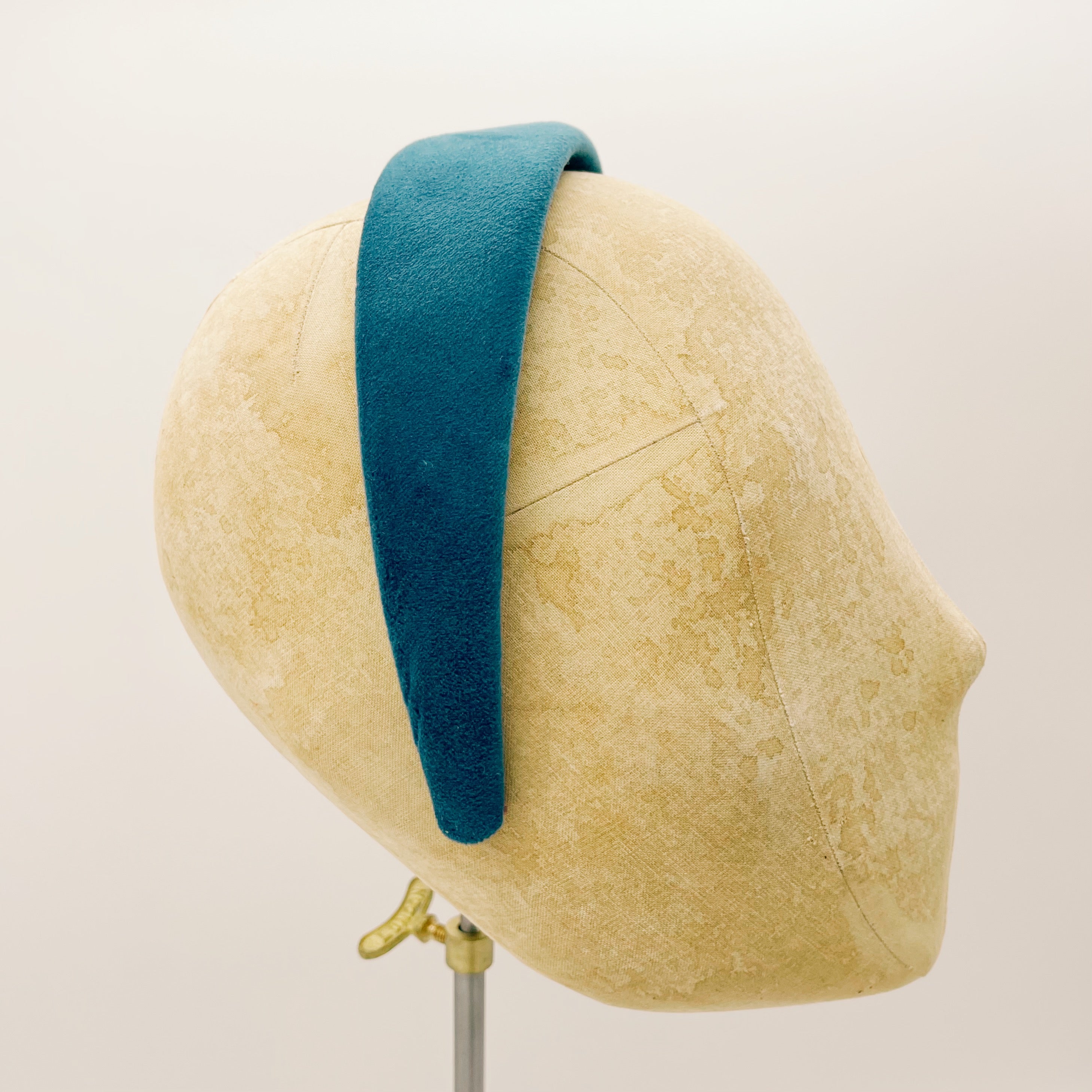 Cerchietto Velluto Petrol Blue