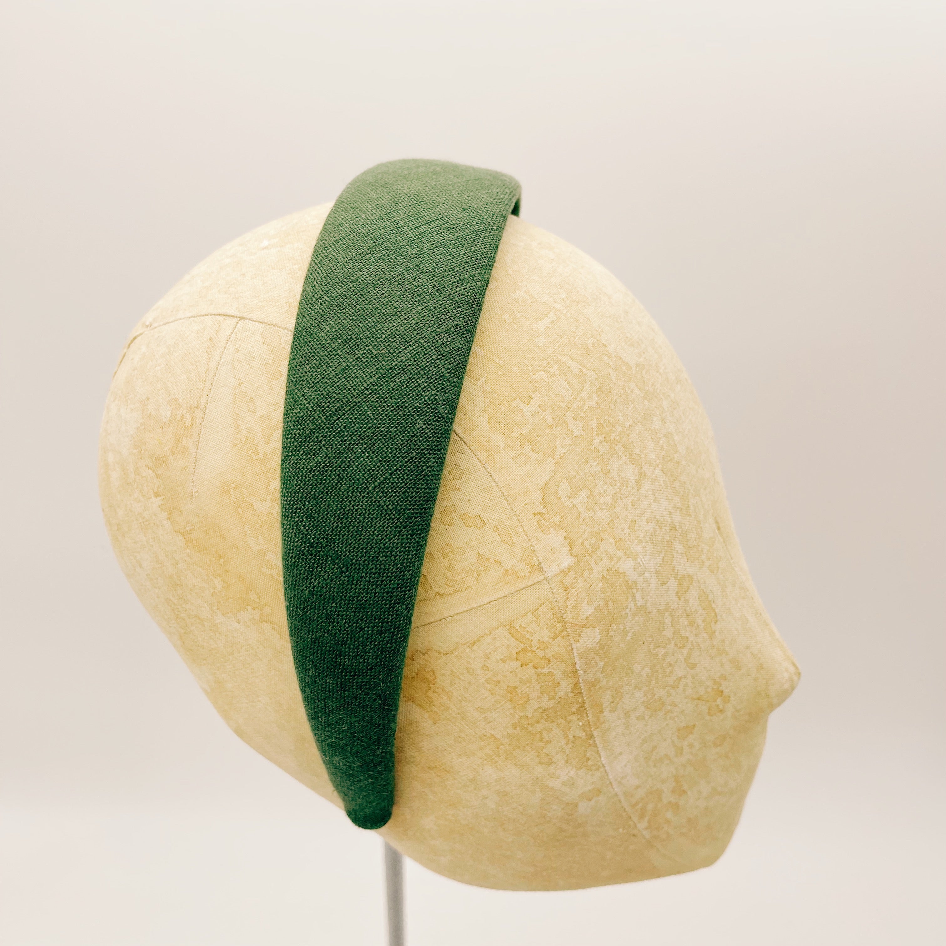 Cerchietto Lino Dark Green