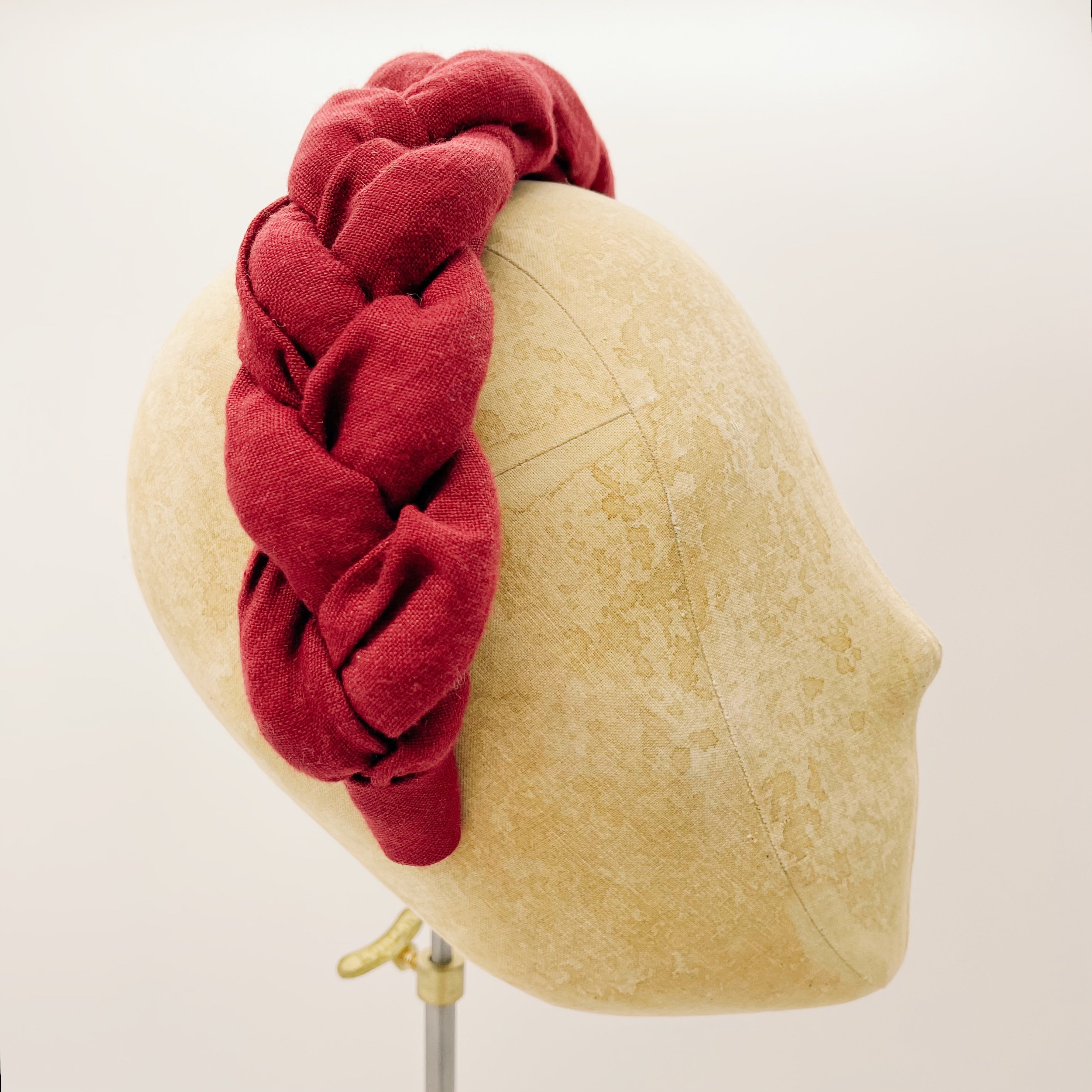 Cerchietto Lino Berry Red Braid