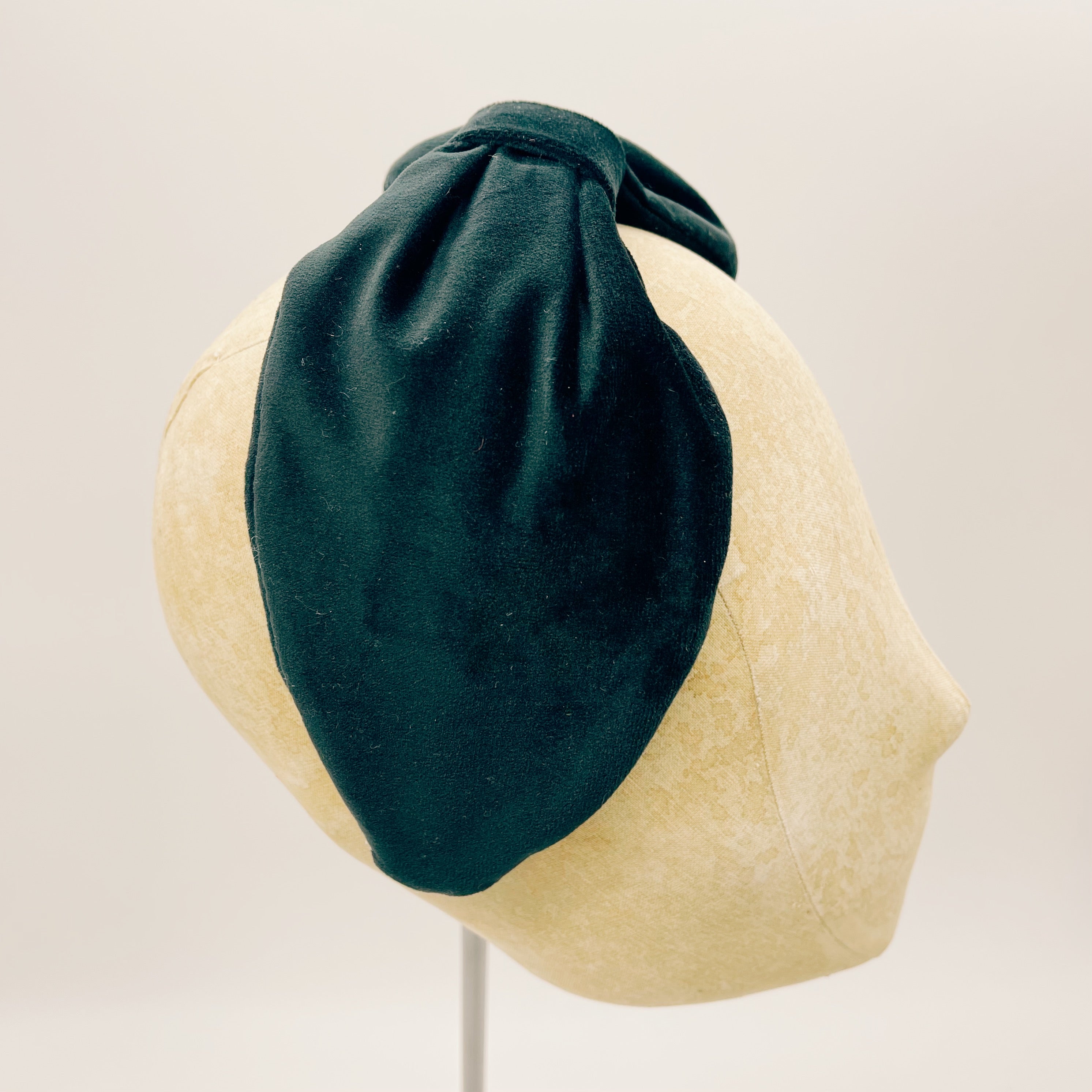 Cerchietto Velluto Black Leaf