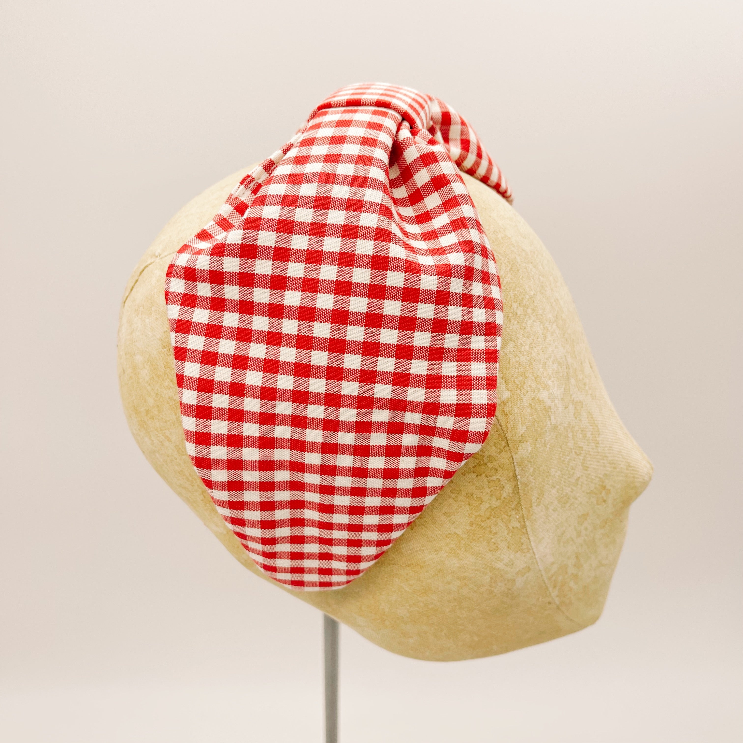 Cerchietto Vichy Red Leaf