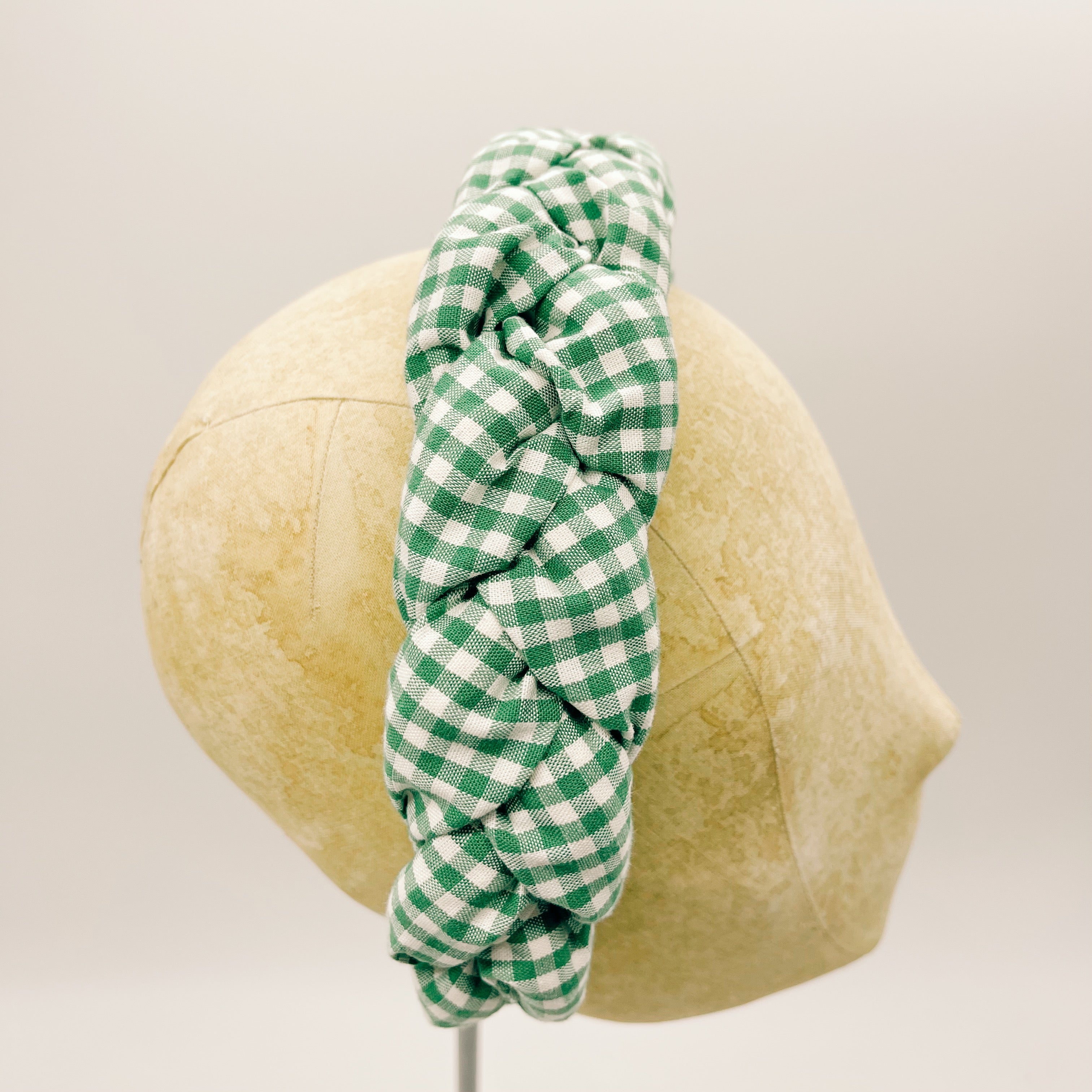 Cerchietto Vichy Green Braid